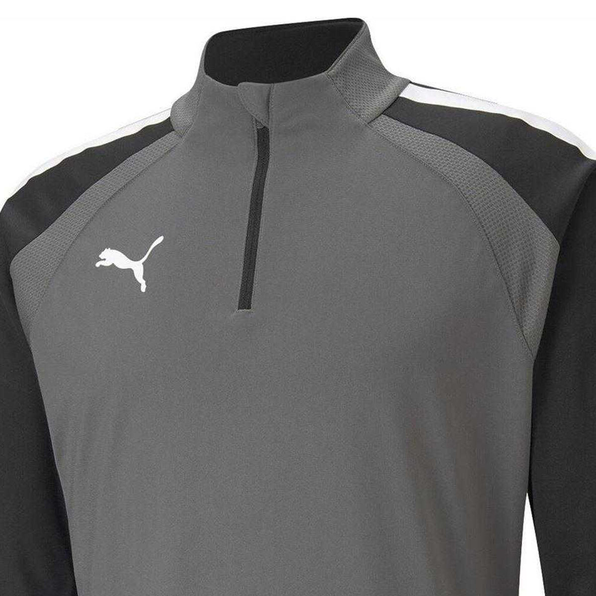 Pearl-White - Side - Puma Mens Colour Block Top