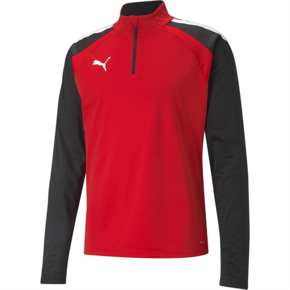 Red-Black - Front - Puma Mens Colour Block Top