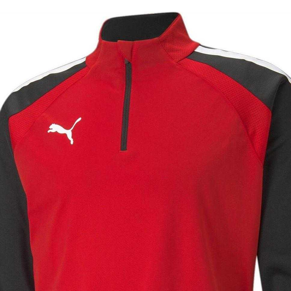 Red-Black - Side - Puma Mens Colour Block Top