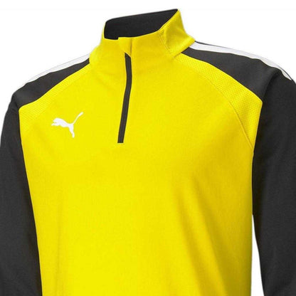 Yellow-Black - Side - Puma Mens Colour Block Top