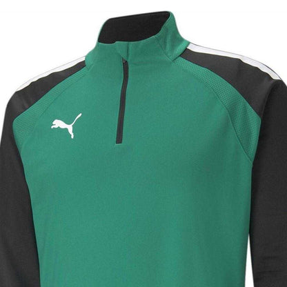 Green-Black - Back - Puma Mens Colour Block Top