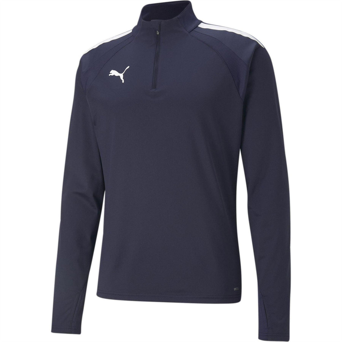 Navy-White - Front - Puma Mens Colour Block Top