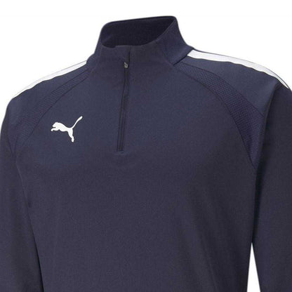 Navy-White - Side - Puma Mens Colour Block Top