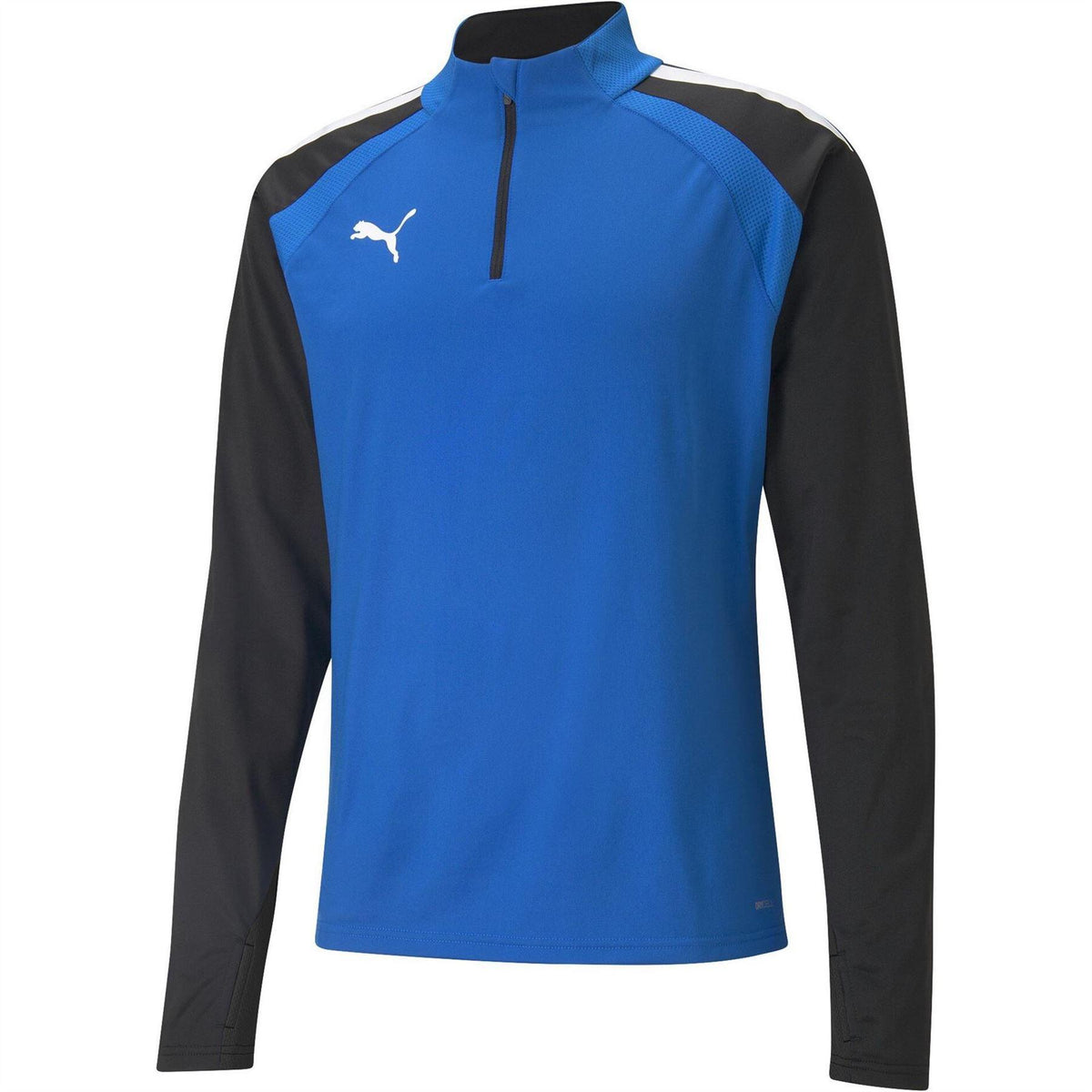 Electric Blue-Black - Front - Puma Mens Colour Block Top