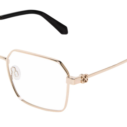 Gold - Side - Off White Unisex Adult Style 8q Glasses