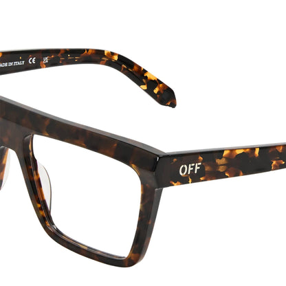 Havana - Side - Off White Style 83 Square Tortoise Shell Glasses