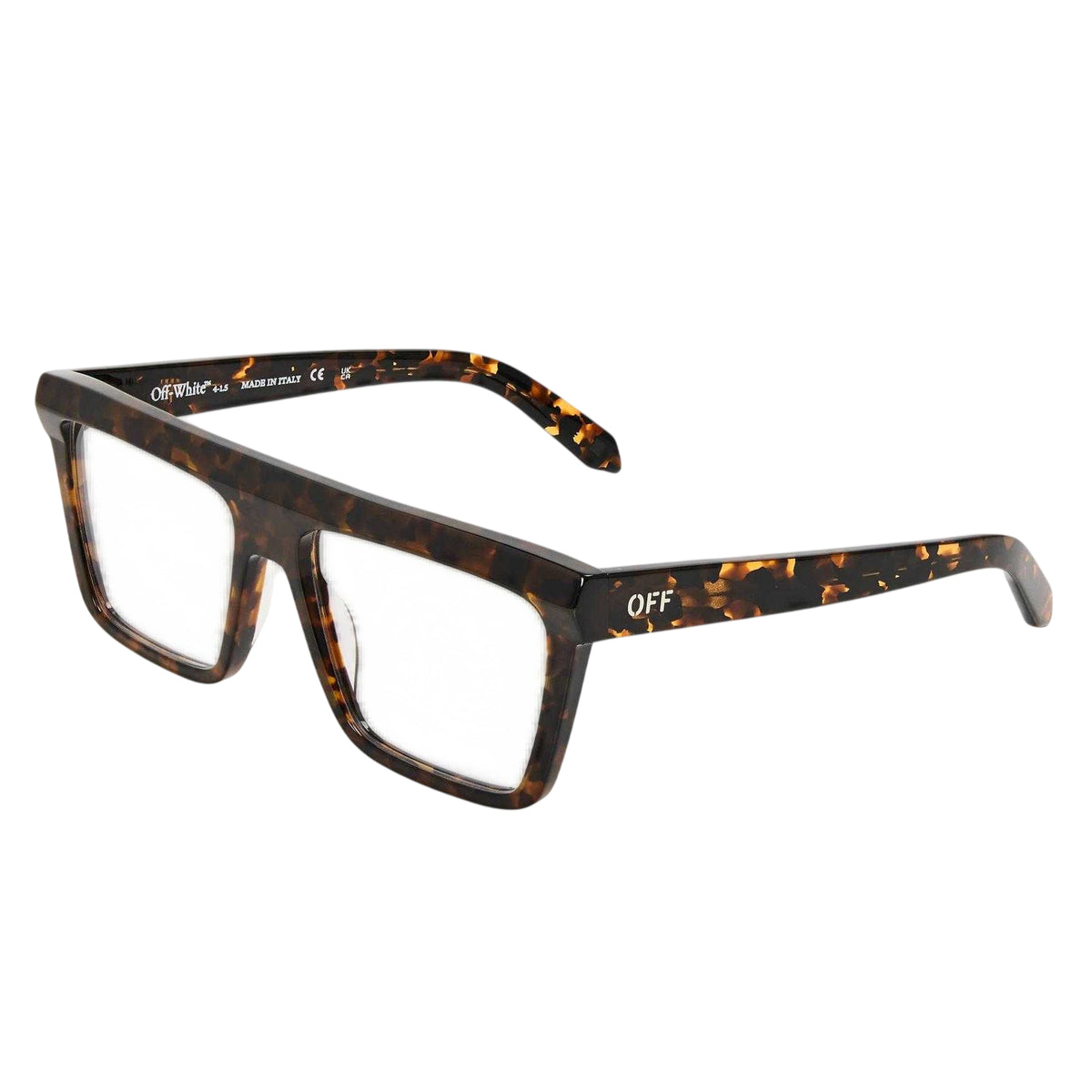 Havana - Front - Off White Style 83 Square Tortoise Shell Glasses