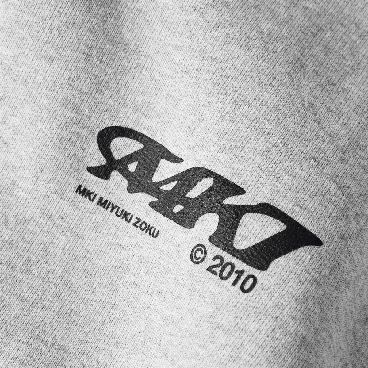 Grey - Lifestyle - MKI MIYUKI ZOKU Mens Stacked Logo Hoodie