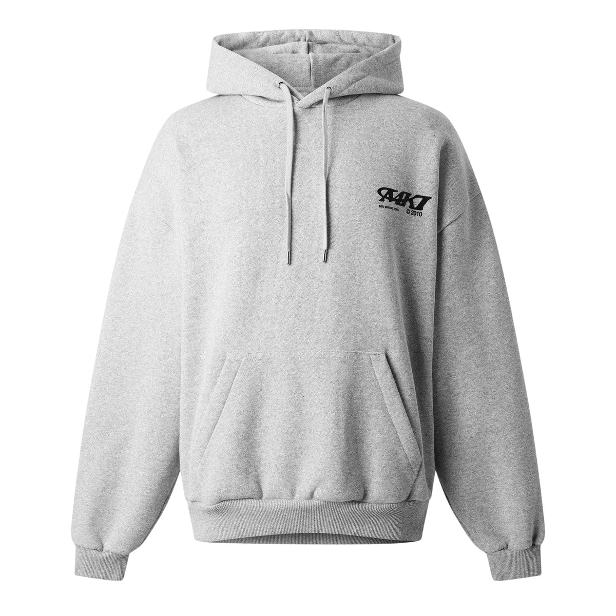 Grey - Front - MKI MIYUKI ZOKU Mens Stacked Logo Hoodie