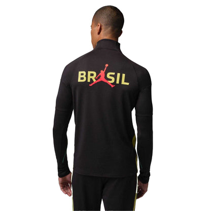 Black-Yellow - Back - Nike Unisex Adult 2026 Brazil Athletic Training Track Top