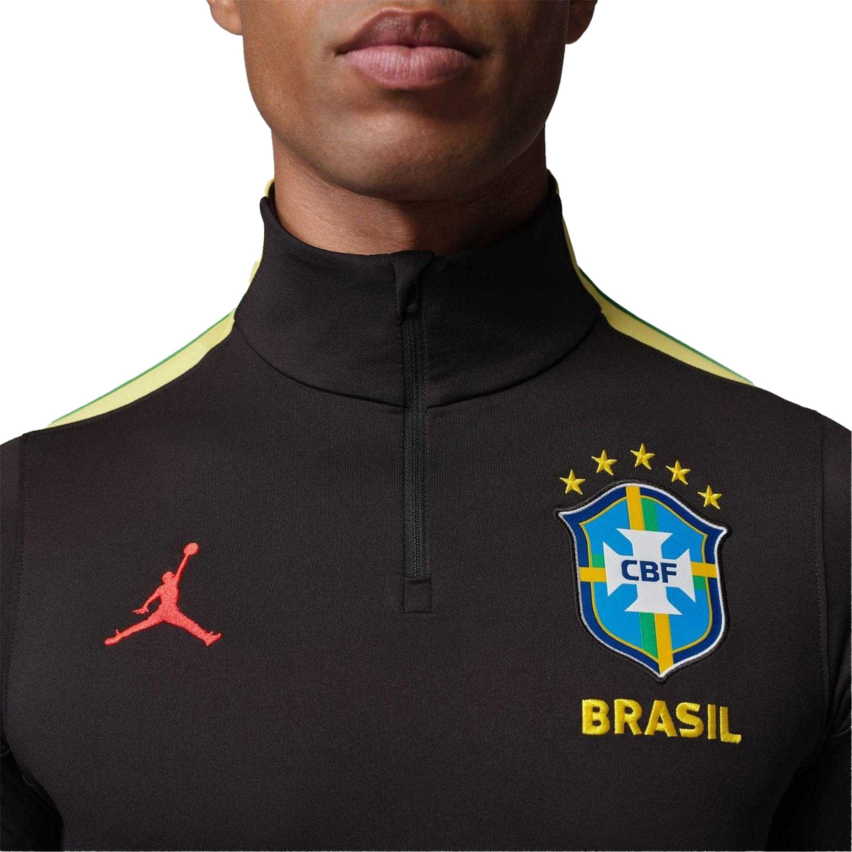 Black-Yellow - Lifestyle - Nike Unisex Adult 2026 Brazil Athletic Training Track Top