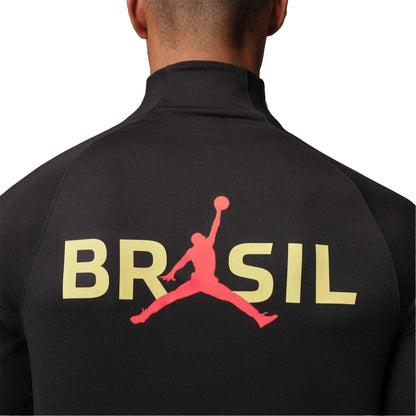 Black-Yellow - Pack Shot - Nike Unisex Adult 2026 Brazil Athletic Training Track Top