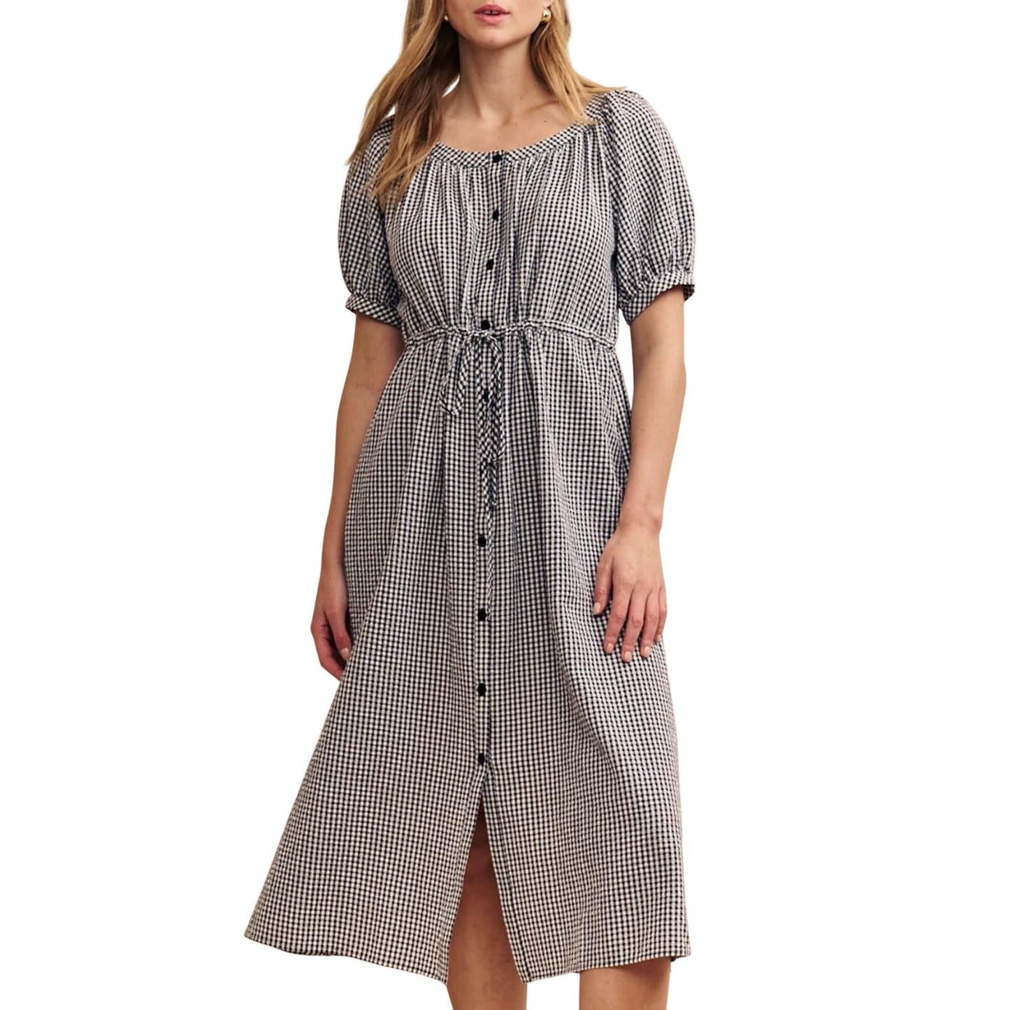Black-White - Front - Nobody´s Child Womens-Ladies Jade Midi Dress