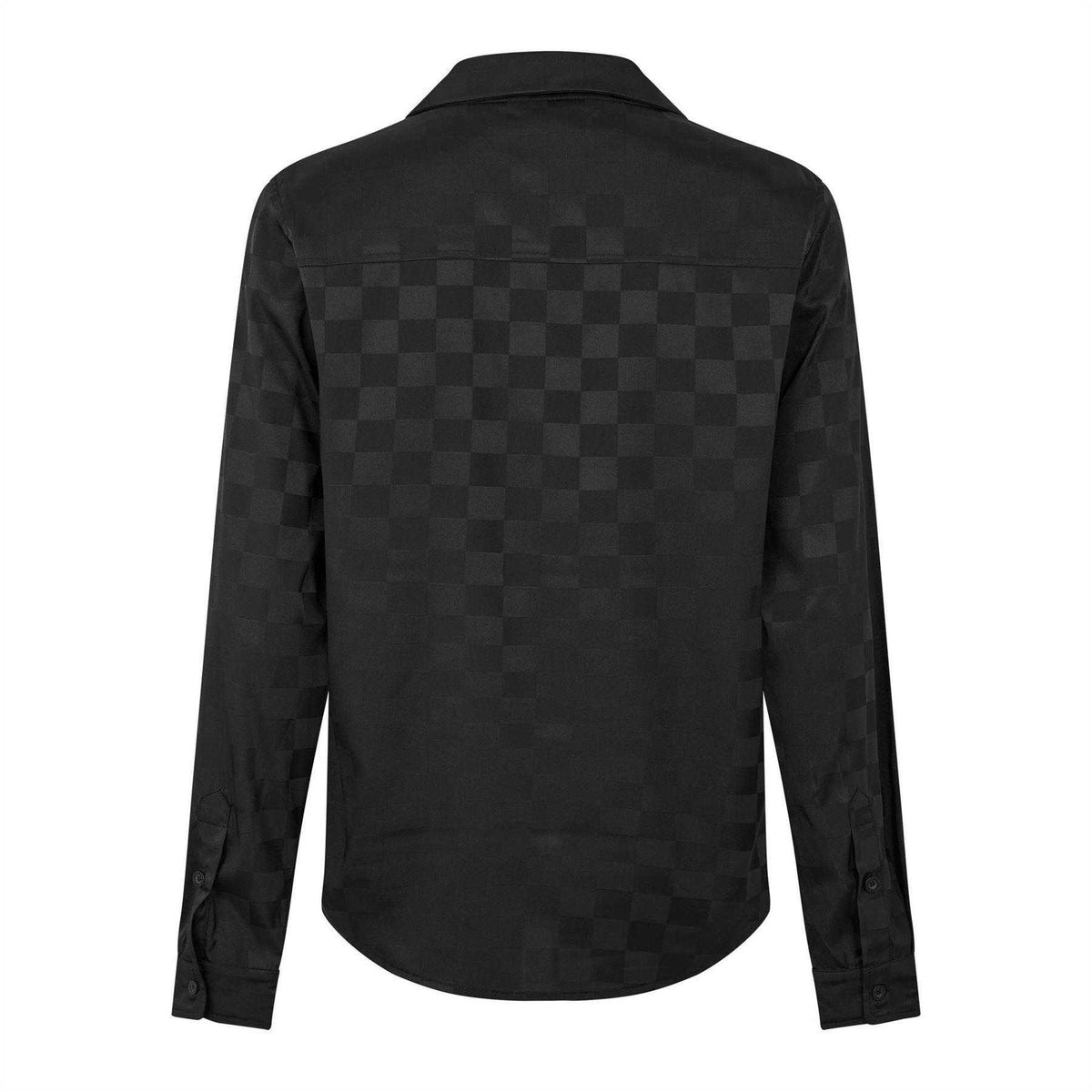 Black - Back - Belier Mens Squares Jacquard Shirt