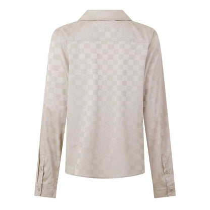 Champagne - Back - Belier Mens Squares Jacquard Shirt
