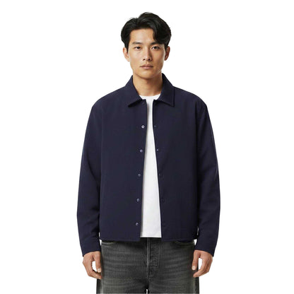 Jet Black - Side - Guess Mens Achille Plain Overshirt