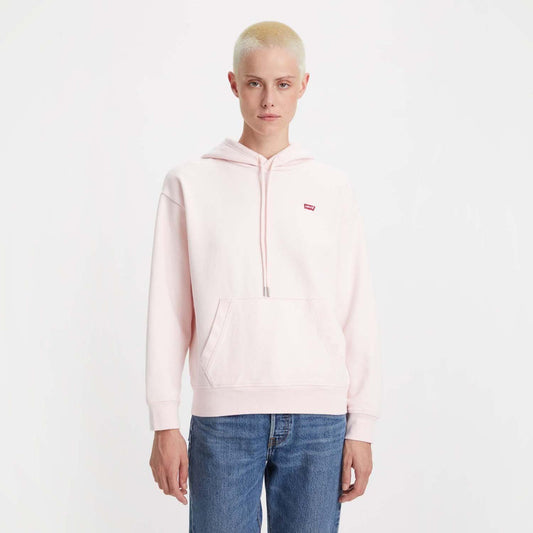 Pink - Front - Levis Womens-Ladies Standard Hoodie