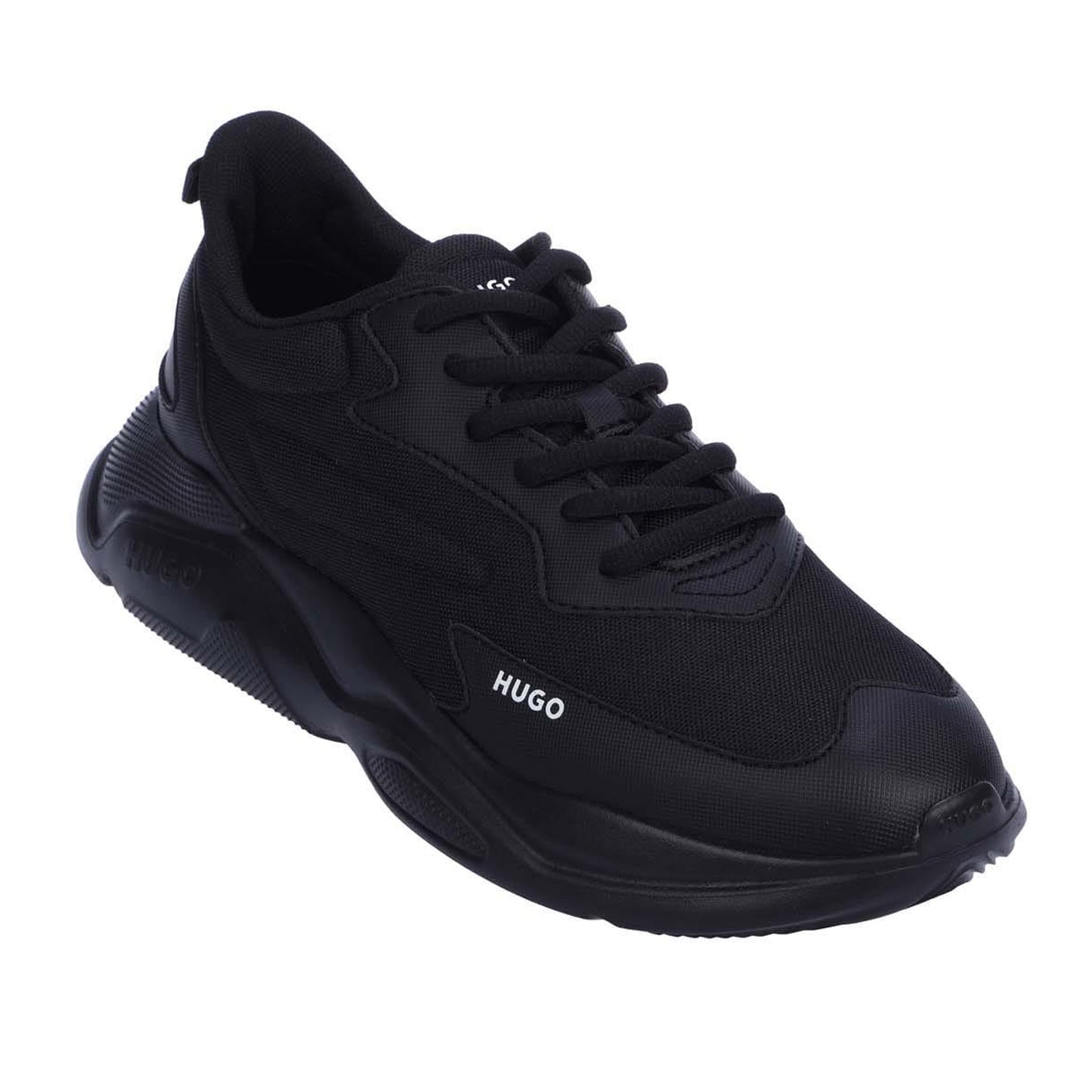 Black - Front - Hugo Womens-Ladies Leon Running Trainers