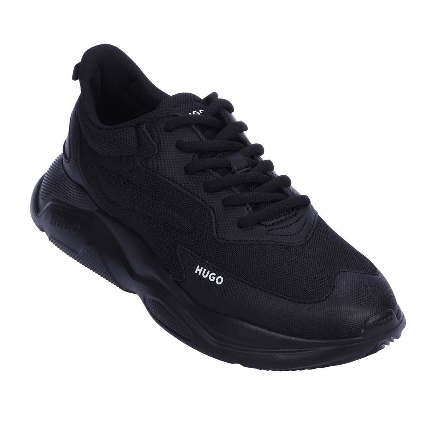 Black - Front - Hugo Womens-Ladies Leon Running Trainers