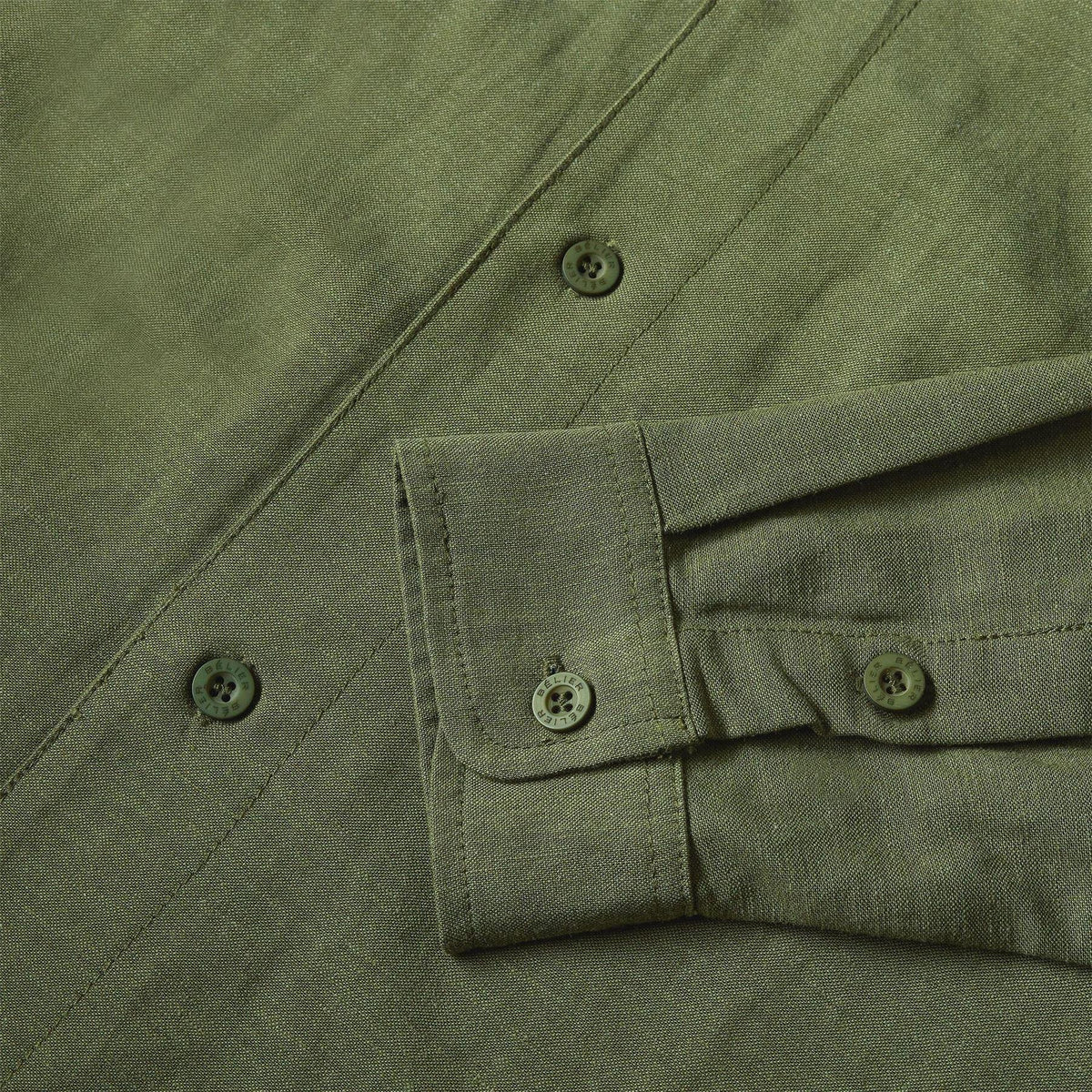Olive - Lifestyle - Belier Mens Linen Long-Sleeved Shirt