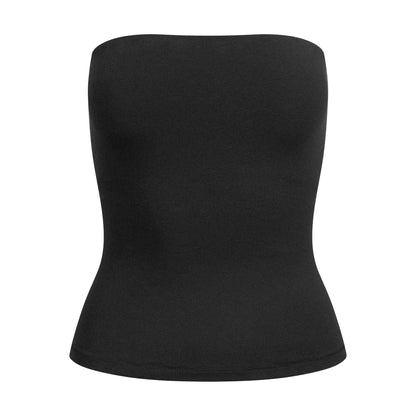 Soot Grey - Front - Skims Womens-Ladies Jersey Cotton Tube Top