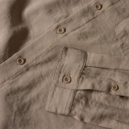 Taupe - Lifestyle - Belier Mens Pocket Long-Sleeved Shirt
