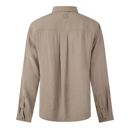 Taupe - Back - Belier Mens Pocket Long-Sleeved Shirt