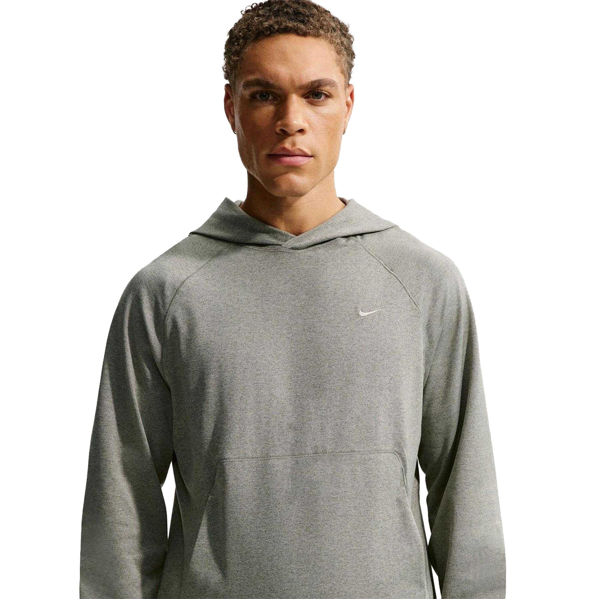Light Grey - Side - Nike Mens Primary Dri-FIT Pullover Hoodie