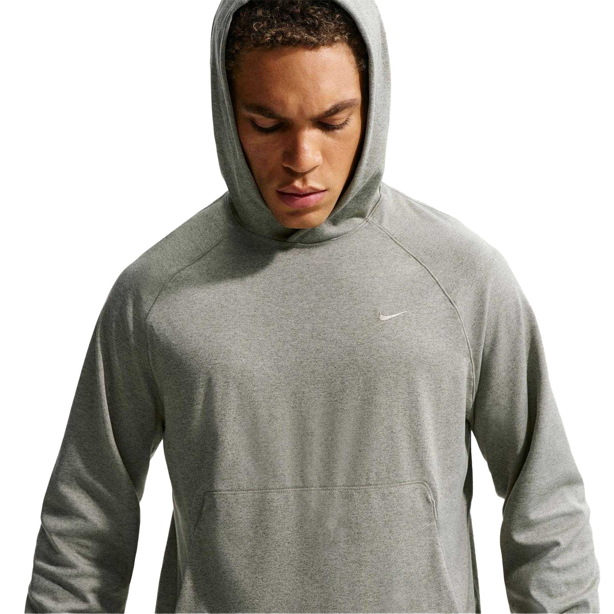 Light Grey - Pack Shot - Nike Mens Primary Dri-FIT Pullover Hoodie