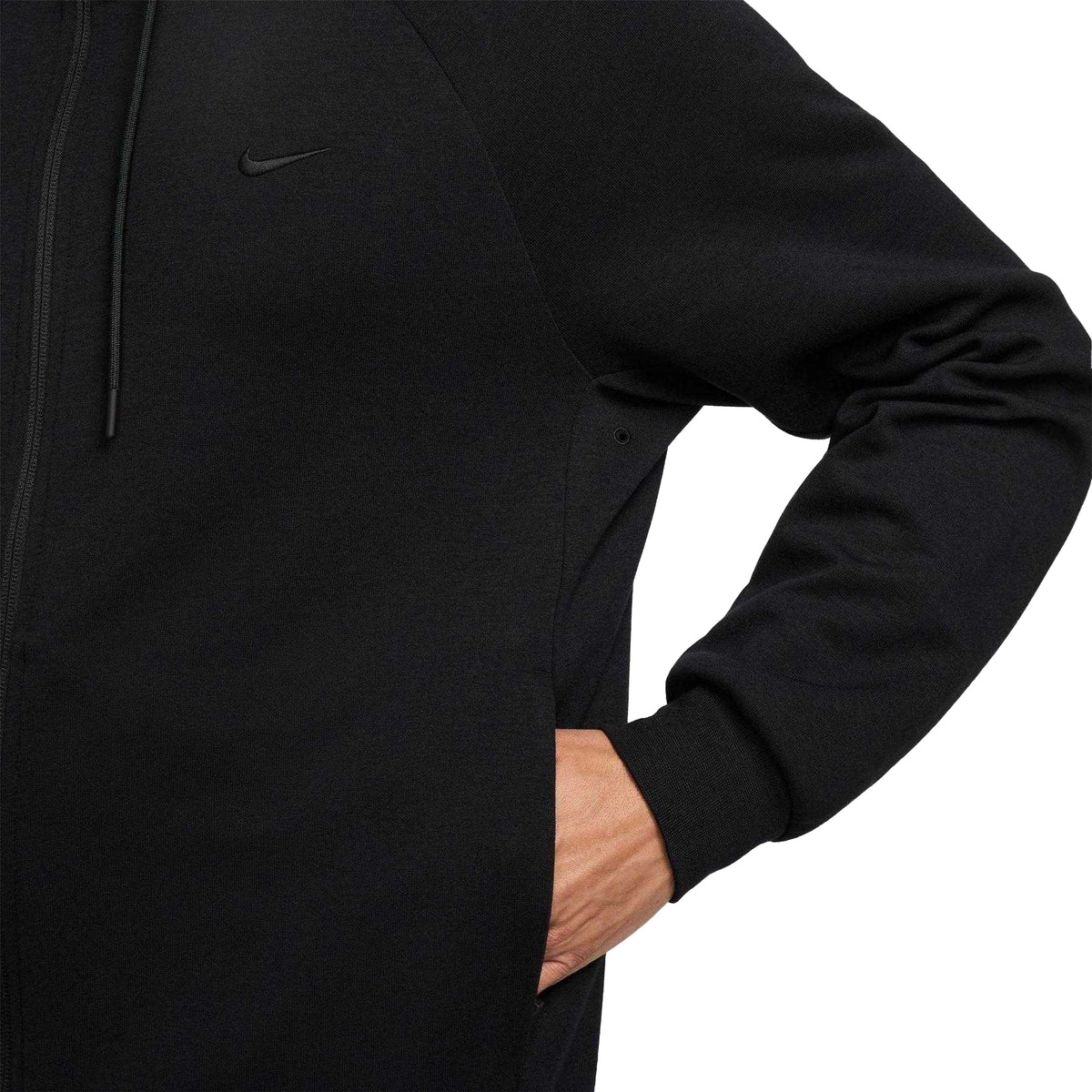 Black - Lifestyle - Nike Mens Dri-FIT Full Zip Hoodie