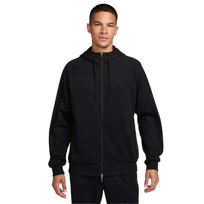 Black - Front - Nike Mens Dri-FIT Full Zip Hoodie