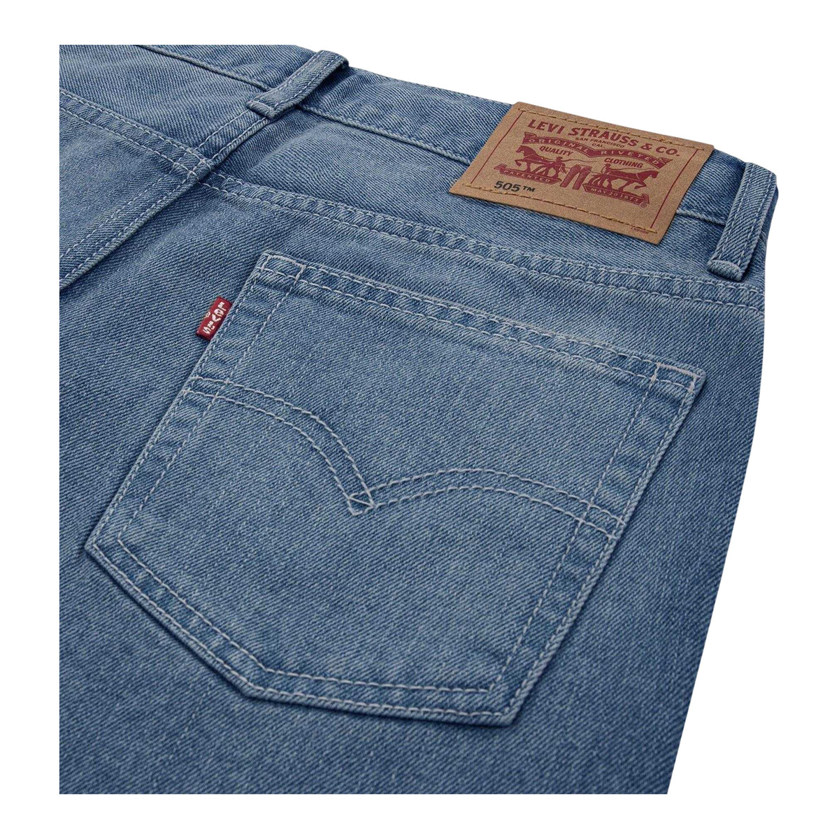 Bay Blue - Lifestyle - Levis Childrens-Kids 505 Denim Regular Jeans