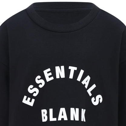 Black - Side - Blank Essentials Boys Regular T-Shirt