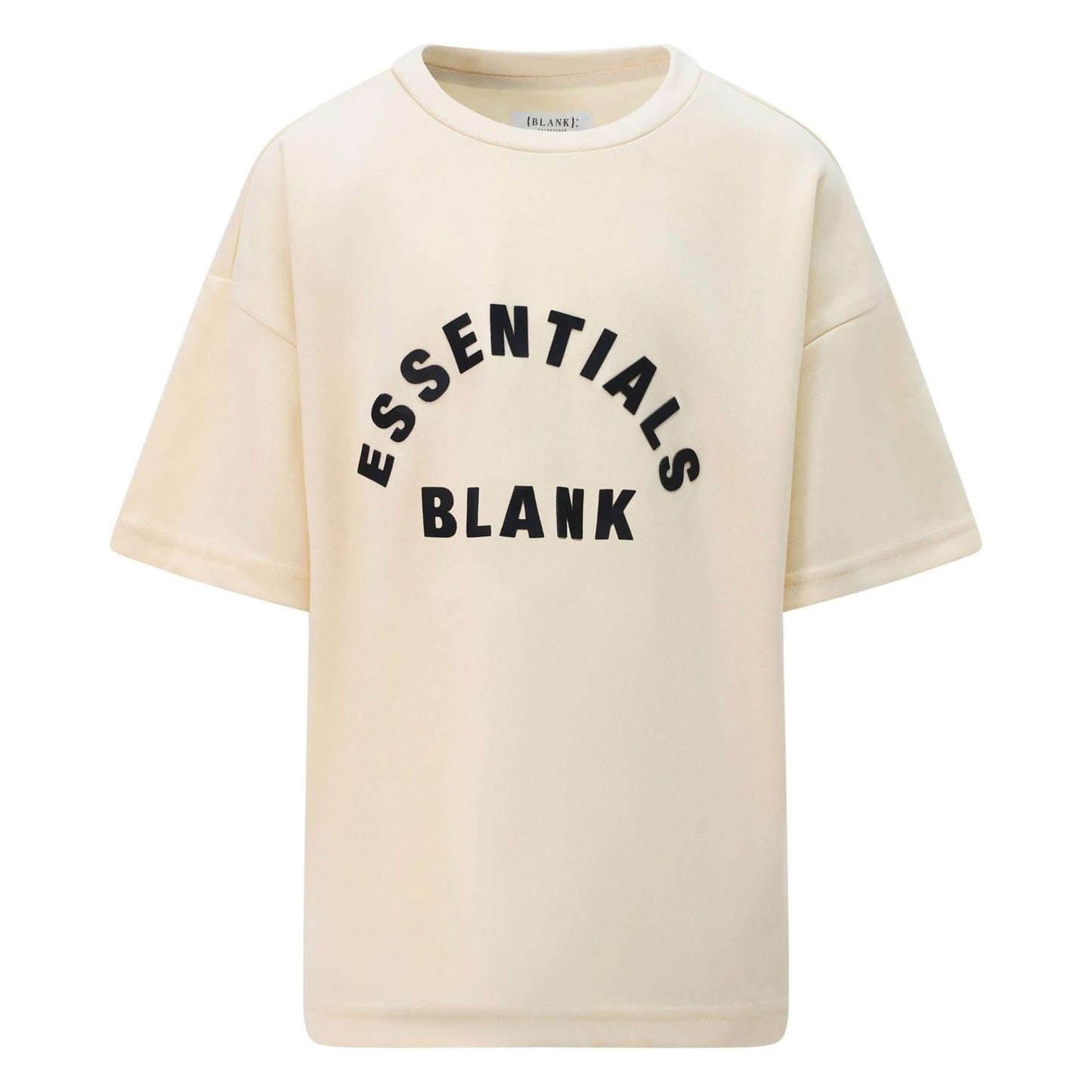 Beige - Front - Blank Essentials Boys Regular T-Shirt
