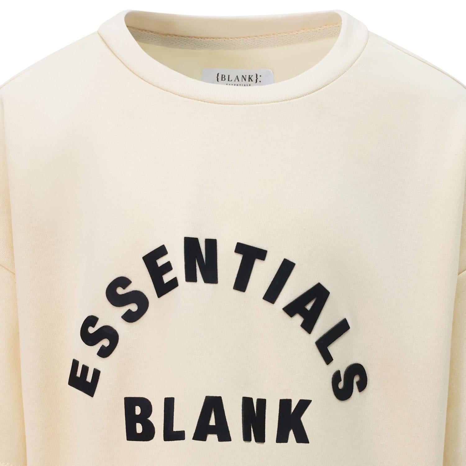 Beige - Side - Blank Essentials Boys Regular T-Shirt