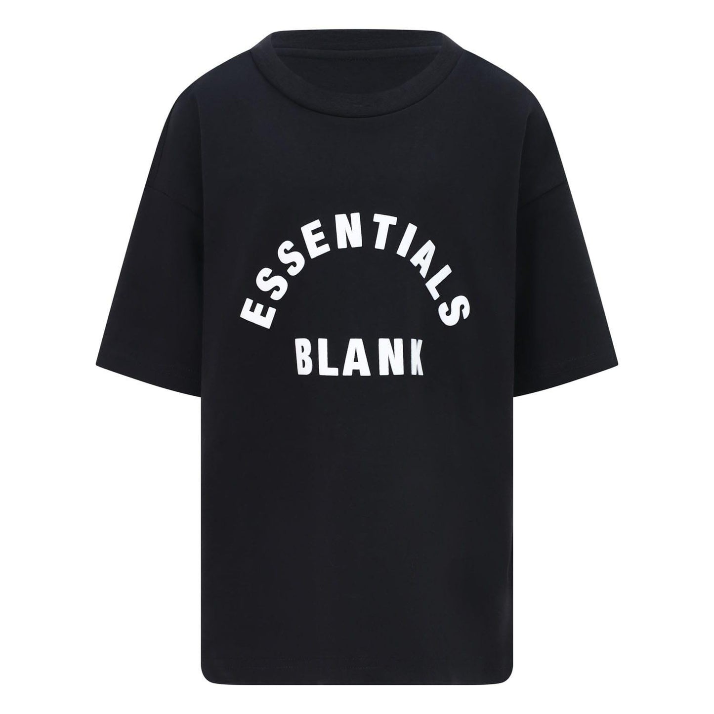 Black - Front - Blank Essentials Boys Regular T-Shirt