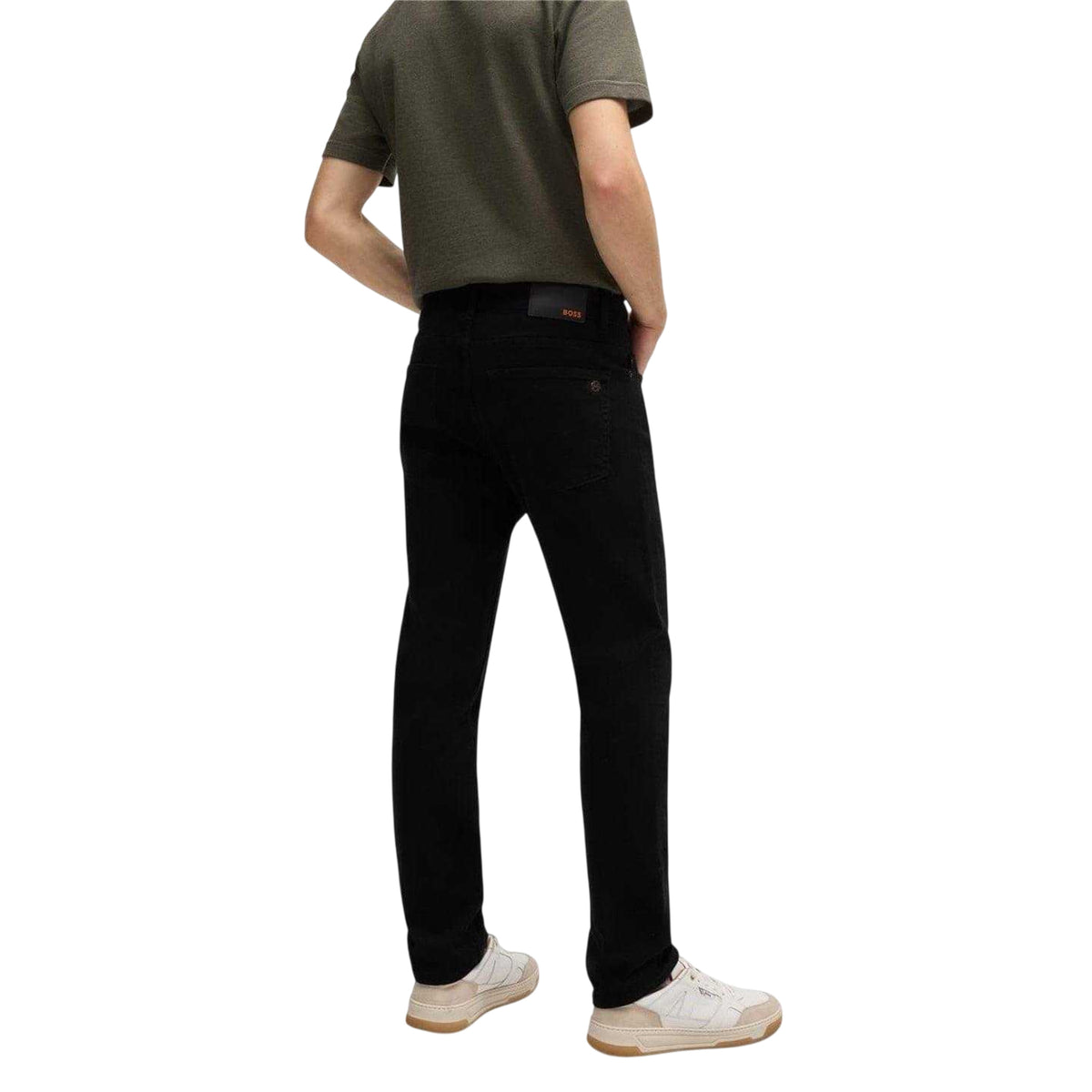 Black - Back - Boss Mens Delaware Denim Slim Jeans
