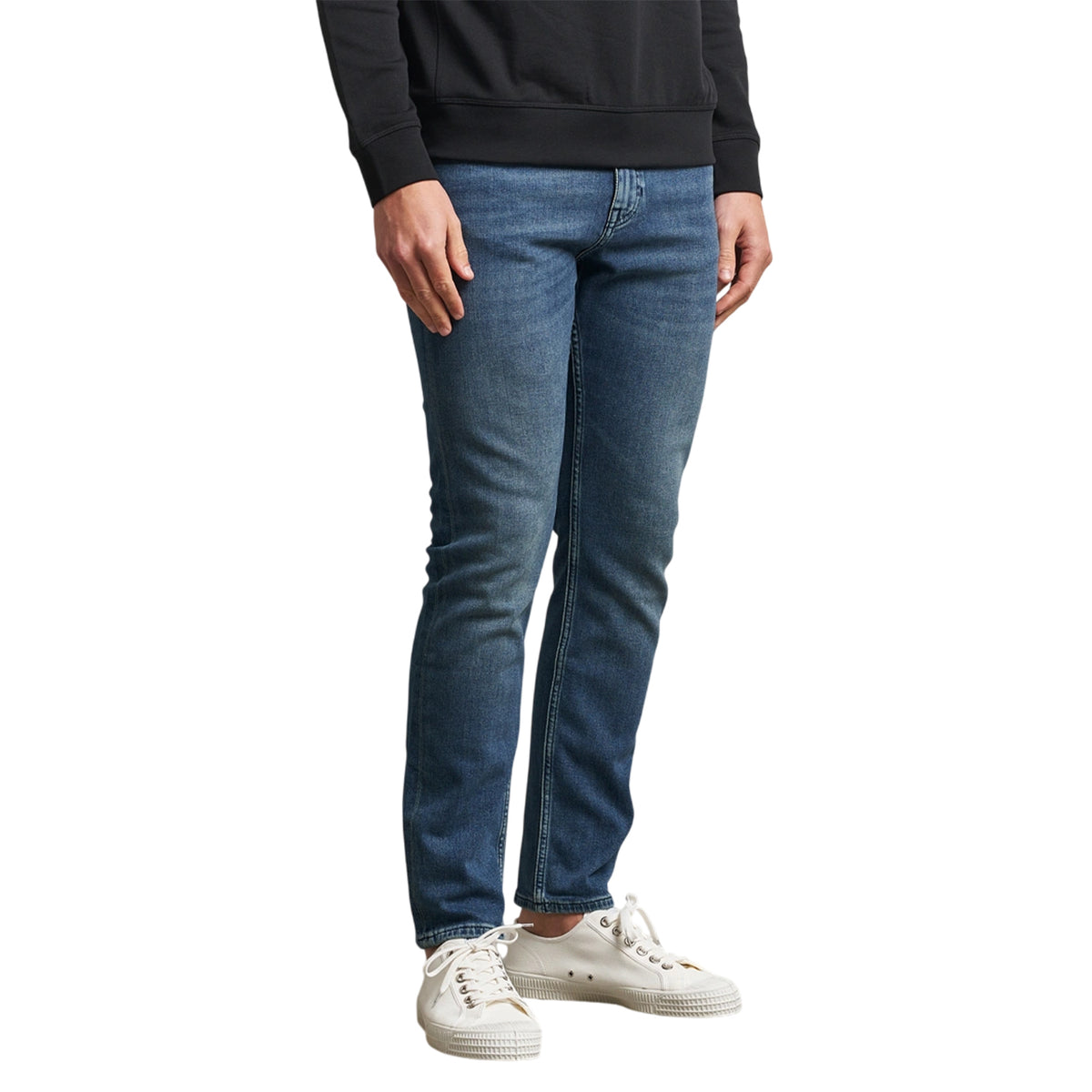 Medium Blue - Side - Boss Mens Delaware Denim Slim Jeans
