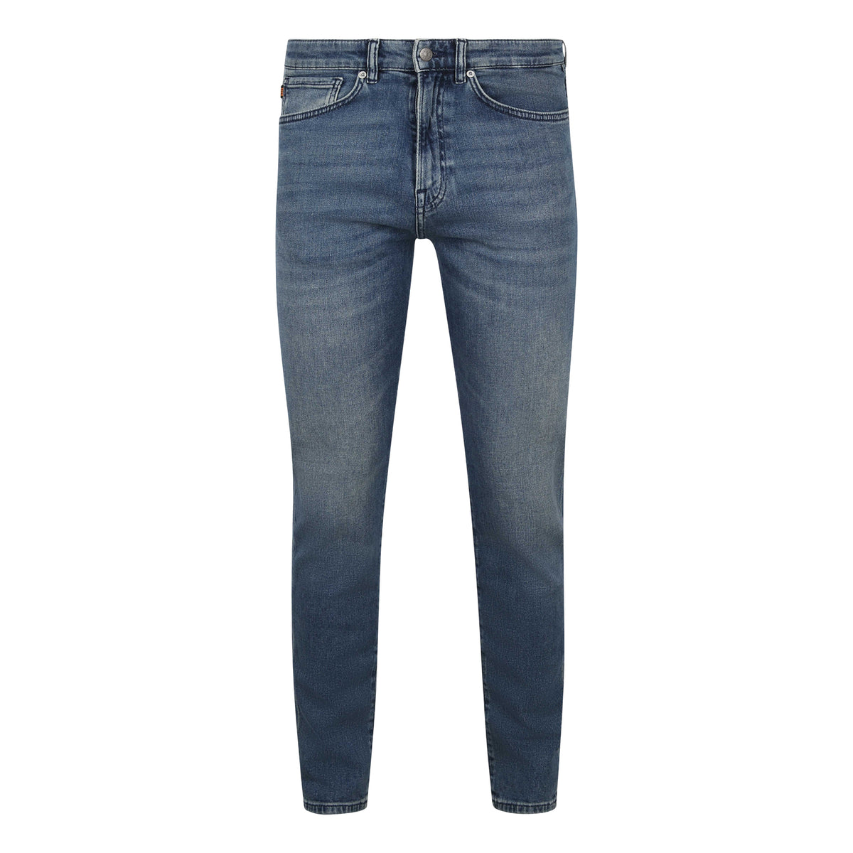 Blue - Front - Boss Mens Delaware Denim Slim Jeans