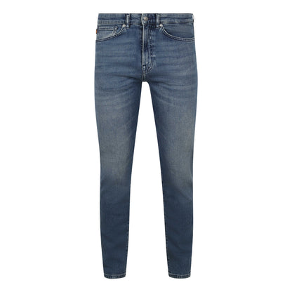 Blue - Front - Boss Mens Delaware Denim Slim Jeans