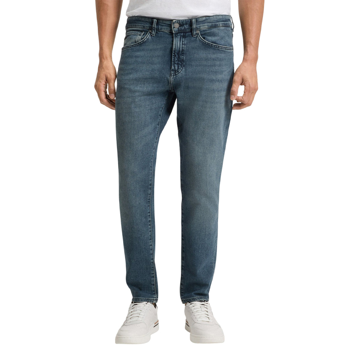 Blue - Side - Boss Mens Delaware Denim Slim Jeans