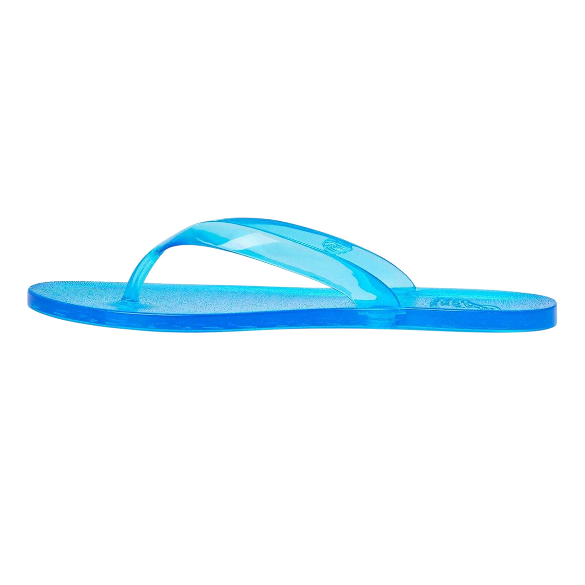Blue - Back - Ancient Greek Sandals Womens-Ladies Jelly Thong Strap Flip Flops