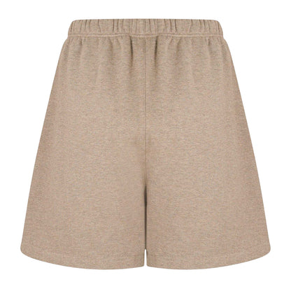 Brown - Back - Fear Of God Essentials Womens-Ladies Fleece Shorts