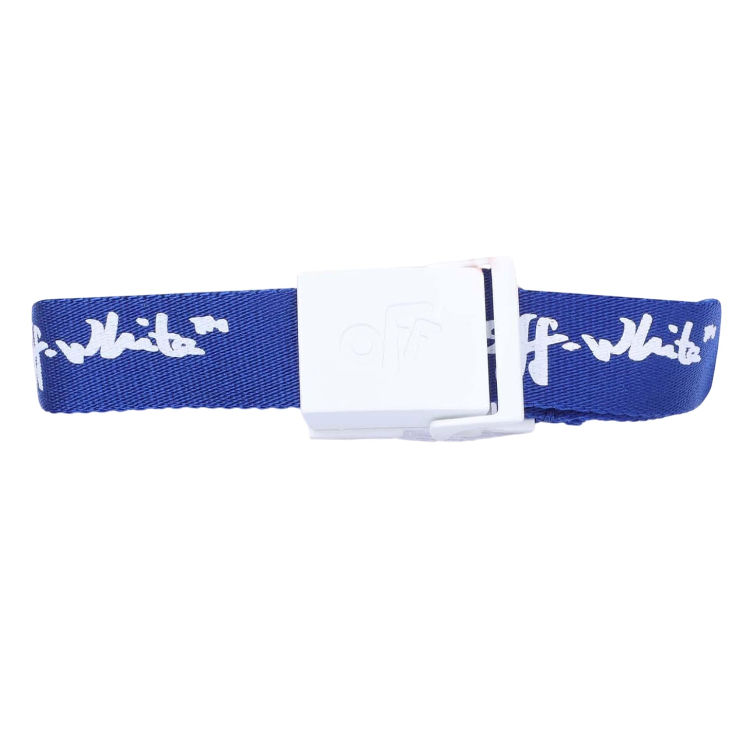 Navy-White - Front - Off White Boys Script Belt