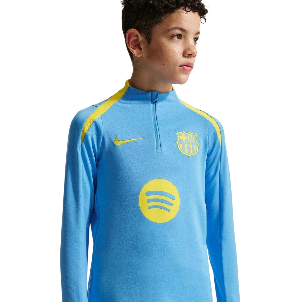 Blue-Yellow - Lifestyle - Nike Childrens-Kids FC Barcelona Lightweight Drill Top