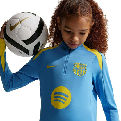 Blue-Yellow - Pack Shot - Nike Childrens-Kids FC Barcelona Lightweight Drill Top
