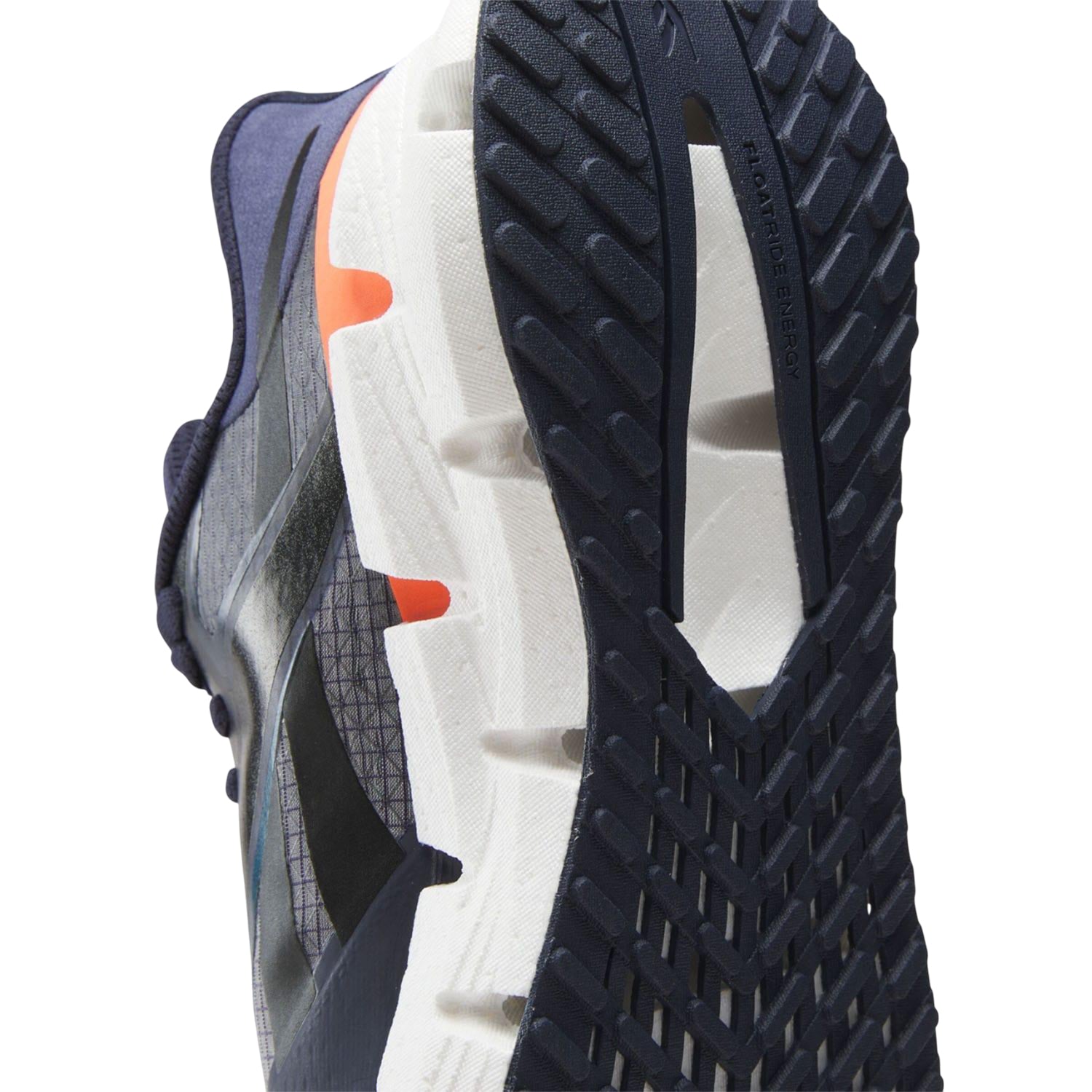 Navy-White-Black - Close up - Reebok Unisex Adult FloatZig 1 Running Shoes
