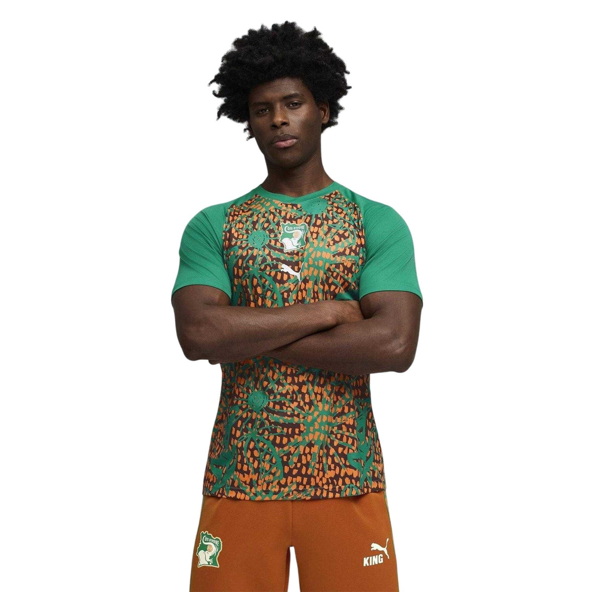 Green - Side - Puma Mens World Cup 2026 Ivory Coast FC Football Shirt