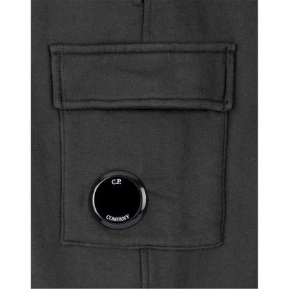 Black - Side - C.P. Company Boys Lens Cotton Jogging Bottoms