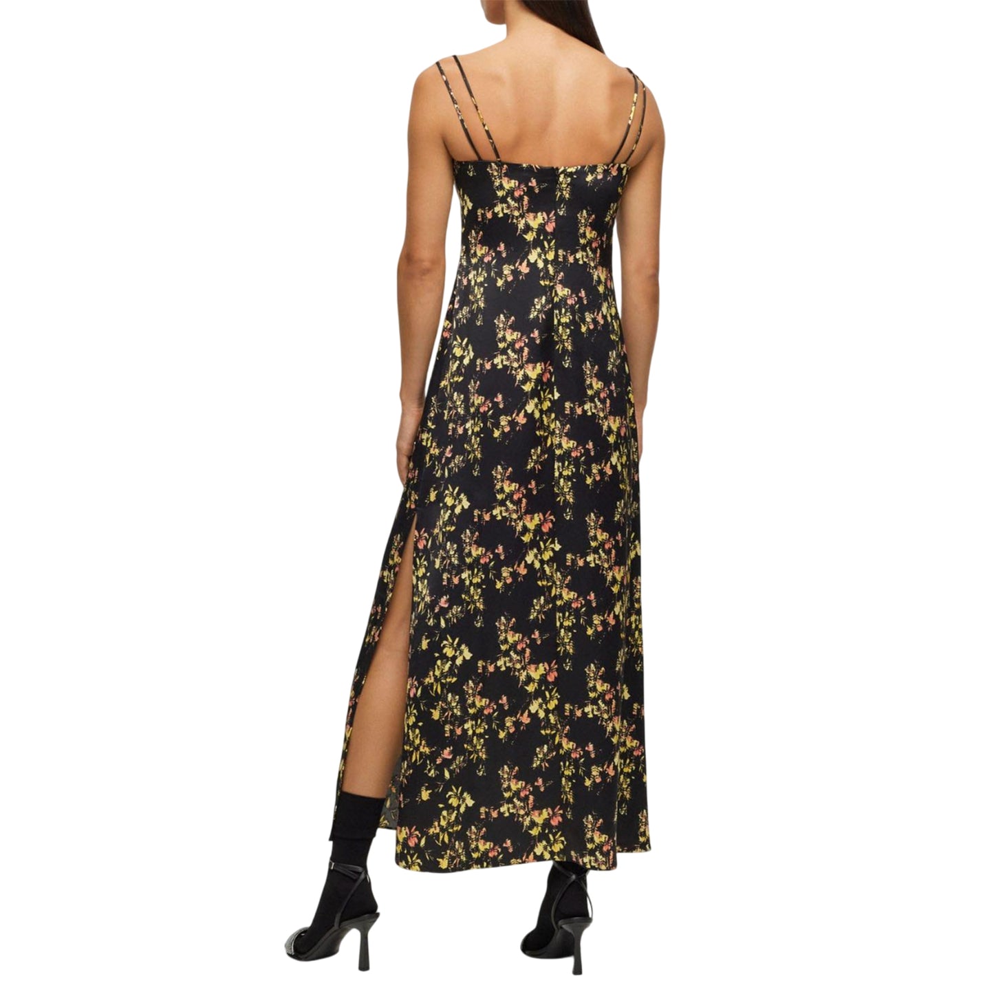 Multicoloured - Back - Hugo Womens-Ladies Kerera-1 Maxi Dress
